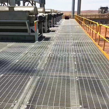 Galvaniserat stålstångsgaller industriellt trappbana / plattform